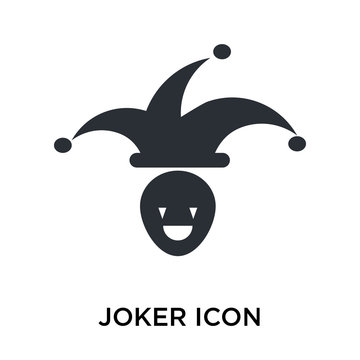 Joker icon vector sign and symbol isolated on white background, Joker logo concept