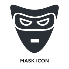 Mask icon vector sign and symbol isolated on white background, Mask logo concept