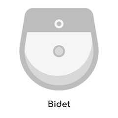 Bidet icon vector sign and symbol isolated on white background, Bidet logo concept