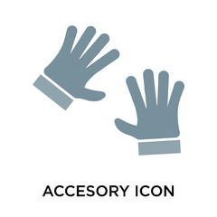 Accesory icon vector sign and symbol isolated on white background, Accesory logo concept