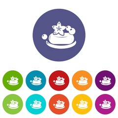 Eco spa soap icons color set vector for any web design on white background