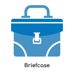 Briefcase icon vector sign and symbol isolated on white background, Briefcase logo concept