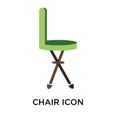 Chair icon vector sign and symbol isolated on white background, Chair logo concept