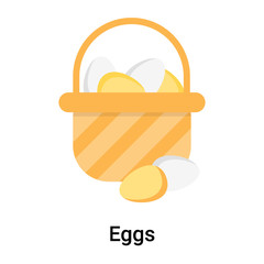 Eggs icon vector sign and symbol isolated on white background, Eggs logo concept