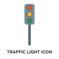 Traffic light icon vector sign and symbol isolated on white background, Traffic light logo concept