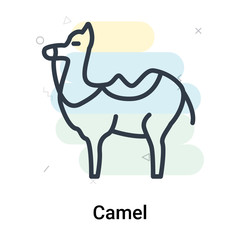 Camel icon vector sign and symbol isolated on white background, Camel logo concept