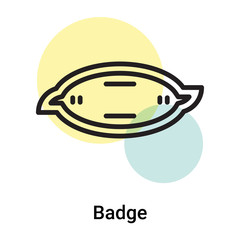 Badge icon vector sign and symbol isolated on white background, Badge logo concept