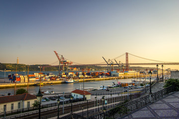 Fototapeta na wymiar Lisbon port