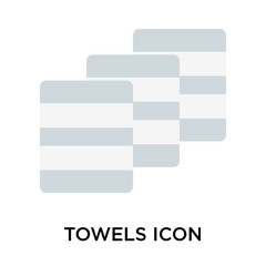 Towels icon vector sign and symbol isolated on white background, Towels logo concept