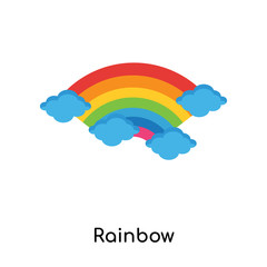 Rainbow icon vector sign and symbol isolated on white background, Rainbow logo concept