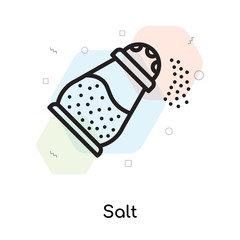 Salt icon vector sign and symbol isolated on white background, Salt logo concept