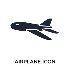 Airplane icon vector sign and symbol isolated on white background, Airplane logo concept