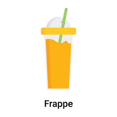 Frappe icon vector sign and symbol isolated on white background, Frappe logo concept