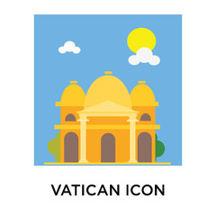 Vatican icon vector sign and symbol isolated on white background, Vatican logo concept