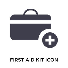 First aid kit icon vector sign and symbol isolated on white background, First aid kit logo concept
