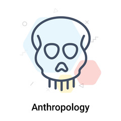 Anthropology icon vector sign and symbol isolated on white background, Anthropology logo concept