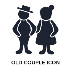 Old Couple icon vector sign and symbol isolated on white background, Old Couple logo concept