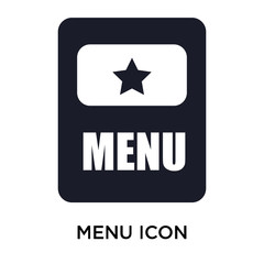 Menu icon vector sign and symbol isolated on white background, Menu logo concept