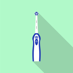 Modern electric toothbrush icon. Flat illustration of modern electric toothbrush vector icon for web design