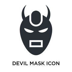 Devil mask icon vector sign and symbol isolated on white background, Devil mask logo concept