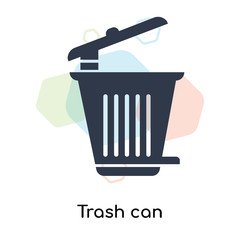 Trash can icon vector sign and symbol isolated on white background, Trash can logo concept