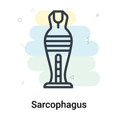 Sarcophagus icon vector sign and symbol isolated on white background, Sarcophagus logo concept