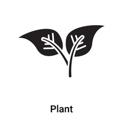 Plant icon vector sign and symbol isolated on white background, Plant logo concept
