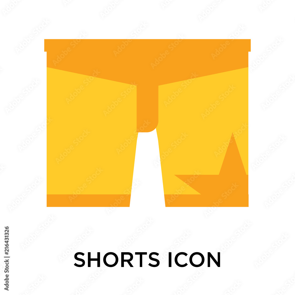 Wall mural Shorts icon vector sign and symbol isolated on white background, Shorts logo concept