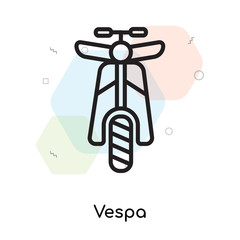 Vespa icon vector sign and symbol isolated on white background, Vespa logo concept