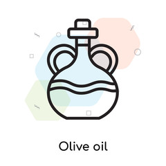 Olive oil icon vector sign and symbol isolated on white background, Olive oil logo concept