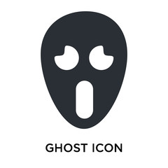 Ghost icon vector sign and symbol isolated on white background, Ghost logo concept