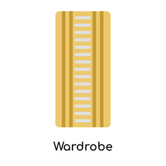 Wardrobe icon vector sign and symbol isolated on white background, Wardrobe logo concept