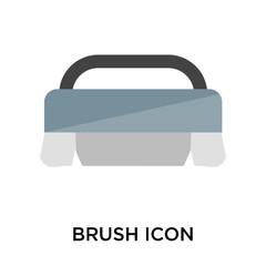 Brush icon vector sign and symbol isolated on white background, Brush logo concept