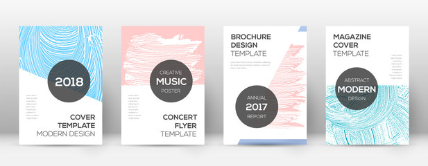 Naklejka premium Cover page design template. Modern brochure layout. Creative trendy abstract cover page. Pink and bl