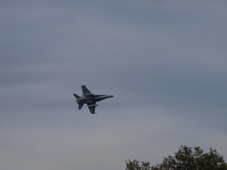 f18 en vuelo rasante