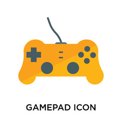 Gamepad icon vector sign and symbol isolated on white background, Gamepad logo concept