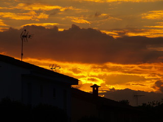 atardecer urbano