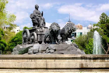 Photo sur Plexiglas Fontaine La fontaine de Cibeles à Colonia Roma à Mexico