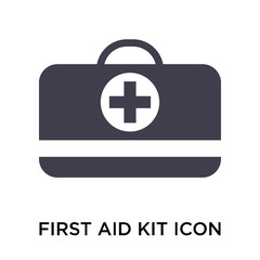 First aid kit icon vector sign and symbol isolated on white background, First aid kit logo concept