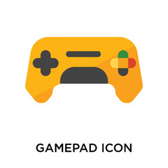 Gamepad icon vector sign and symbol isolated on white background, Gamepad logo concept