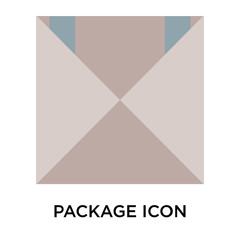 Package icon vector sign and symbol isolated on white background, Package logo concept