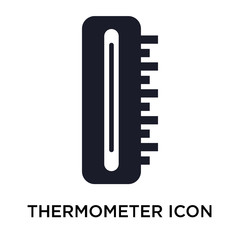 Thermometer icon vector sign and symbol isolated on white background, Thermometer logo concept
