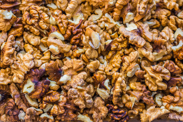 Dried tasty walnuts.