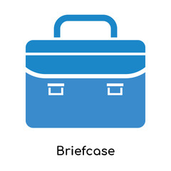 Briefcase icon vector sign and symbol isolated on white background, Briefcase logo concept