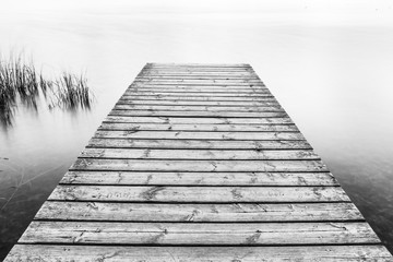 Wooden pier at the lake.