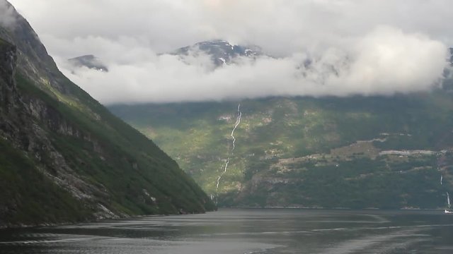 In Geirangerfjord's mouth. Stranda, Norway