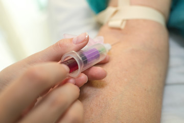 taking a blood sample