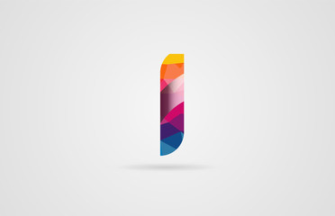 number 1 one logo design with rainbow colors