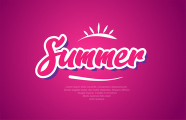 summer word text typography design logo icon