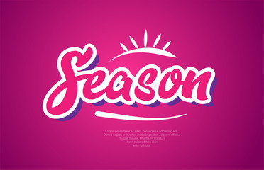 season word text typography pink design icon